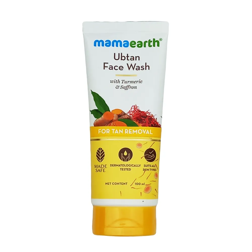 Ubtan Face Wash with Turmeric & Saffron for Tan Removal Mamaearth 100ml