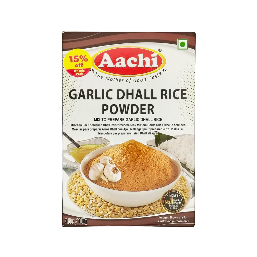 Mieszanka przypraw do ryżu z czosnkiem Garlic Dhall Rice Powder Aachi 100g