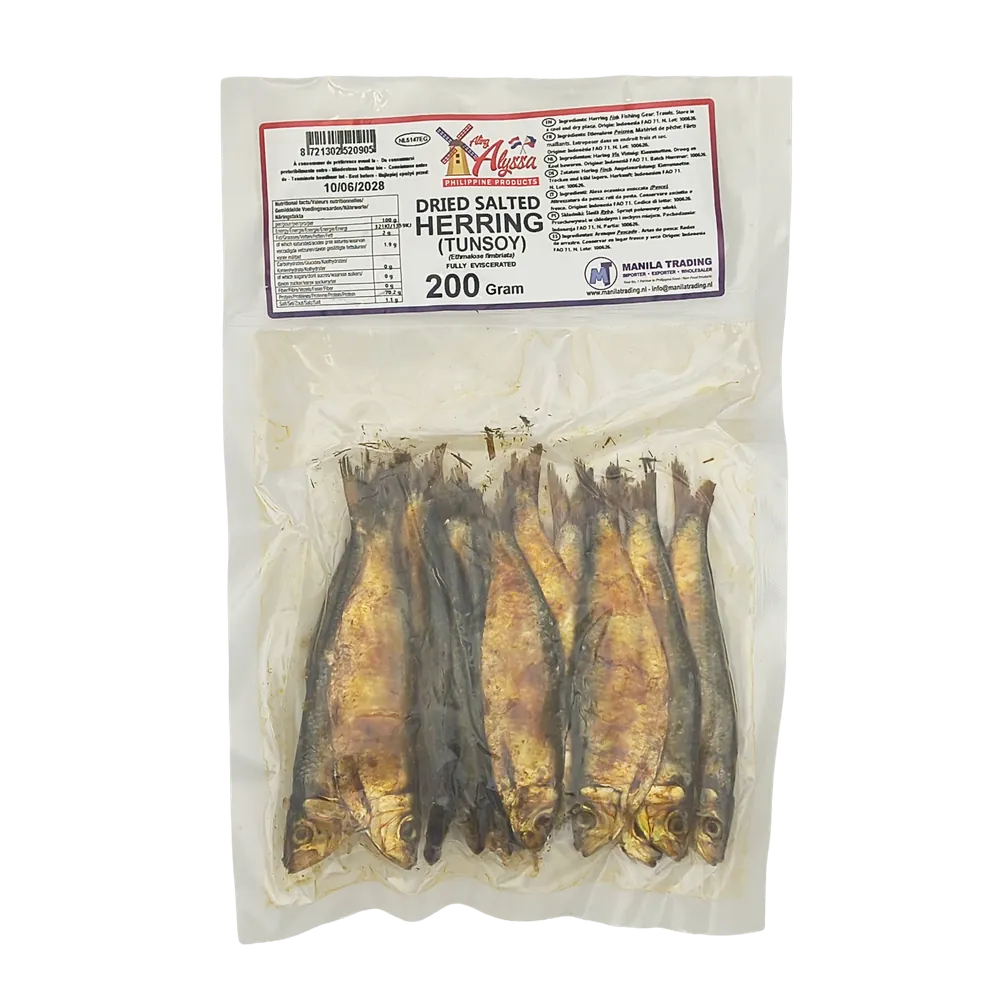 Suszony śledź solony Dried Salted Herring Tunsoy Aling Alyssa 200g