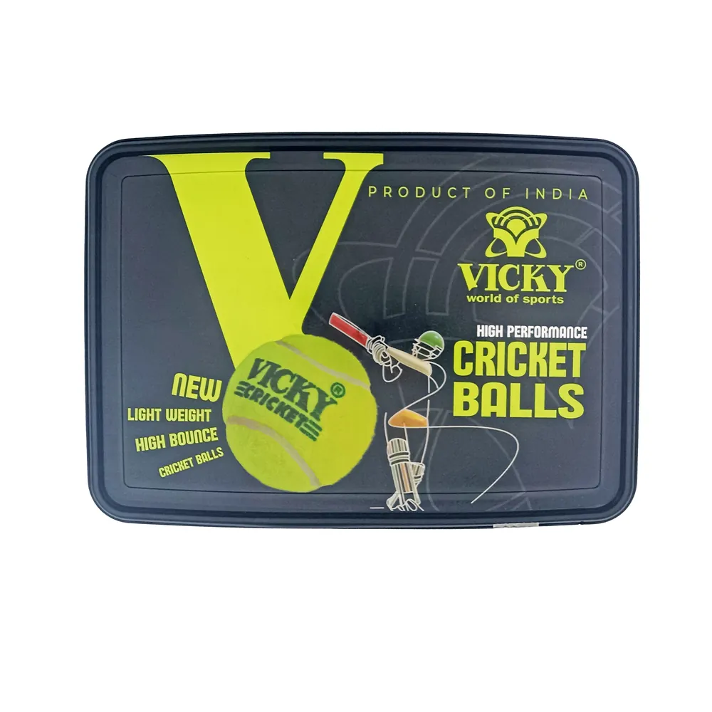 Piłki tenisowe do krykieta Tennis Balls Rubber Vicky 6 sztuk