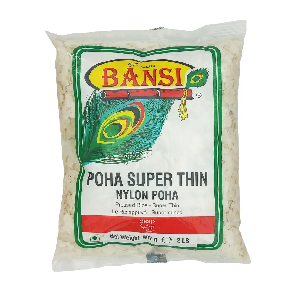Płatki ryżowe cienkie Poha Super Thin Bansi 907g