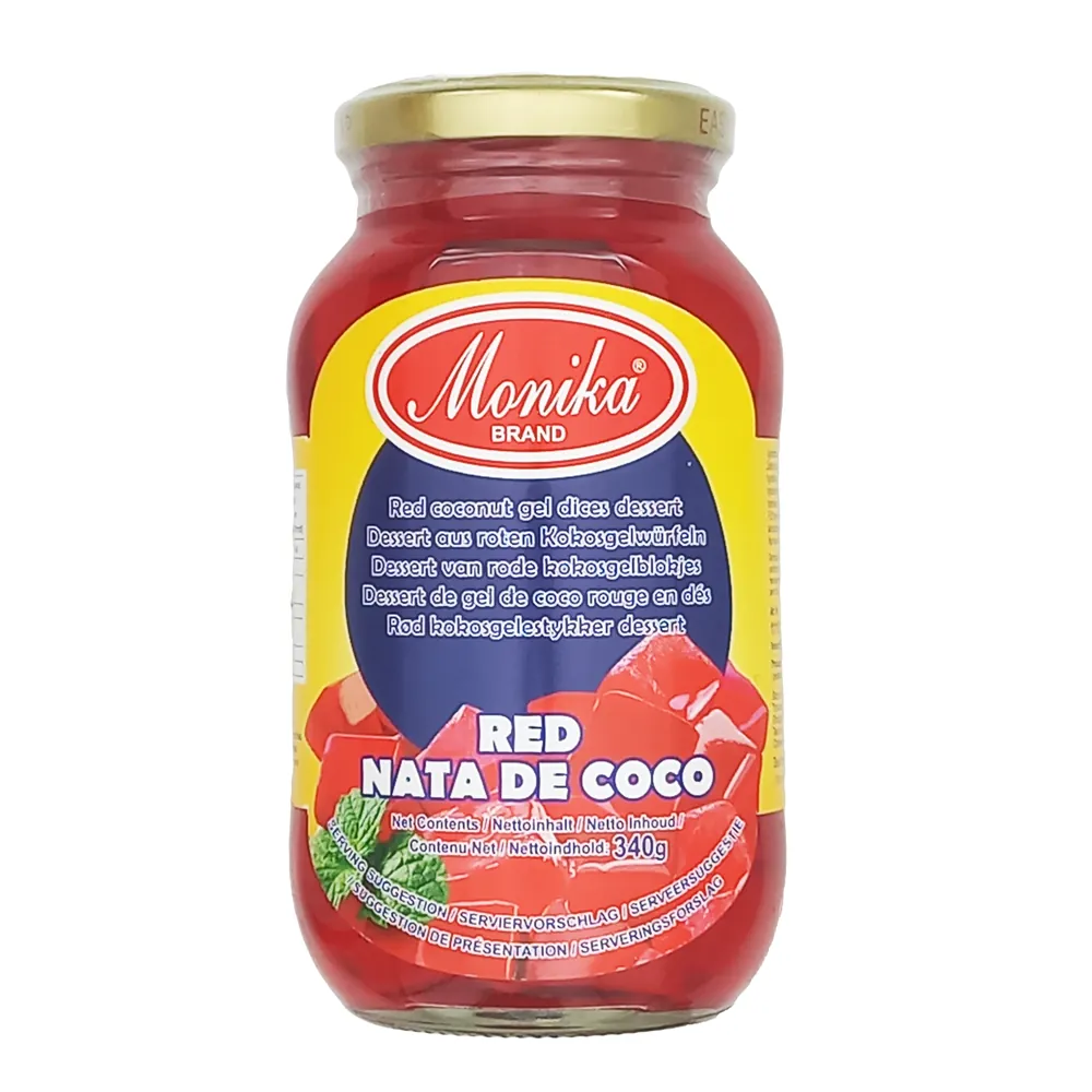 Galaretki kokosowy w syropie czerwony Nata De Coco Red Monika 340g