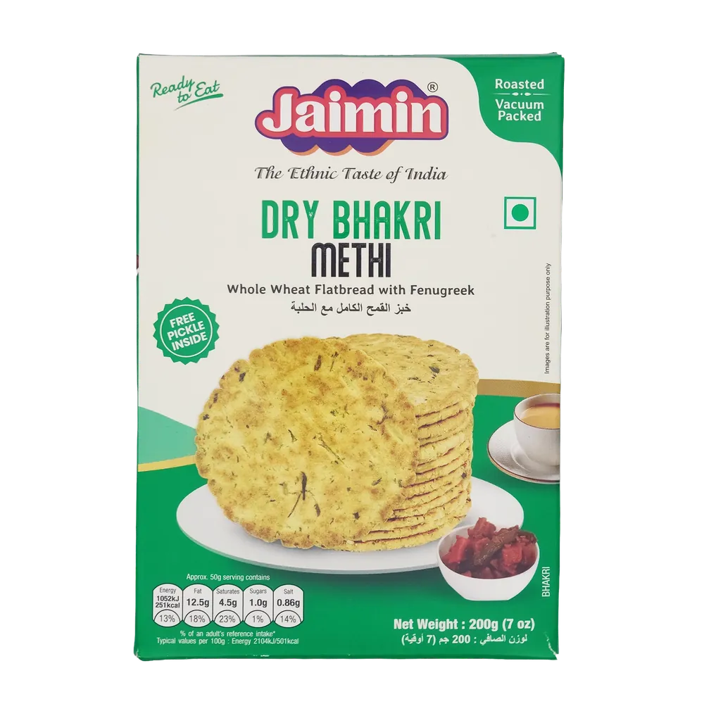 Suchy placek z kozieradką Dry Bhakri Methi Jaimin 200g