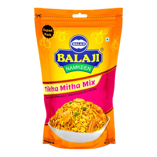 Indian Snack Mix Tikha Mitha Mix Balaji 400g