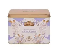 Black tea in a tin English Garden Earl Grey Ahmad Tea 40 bags