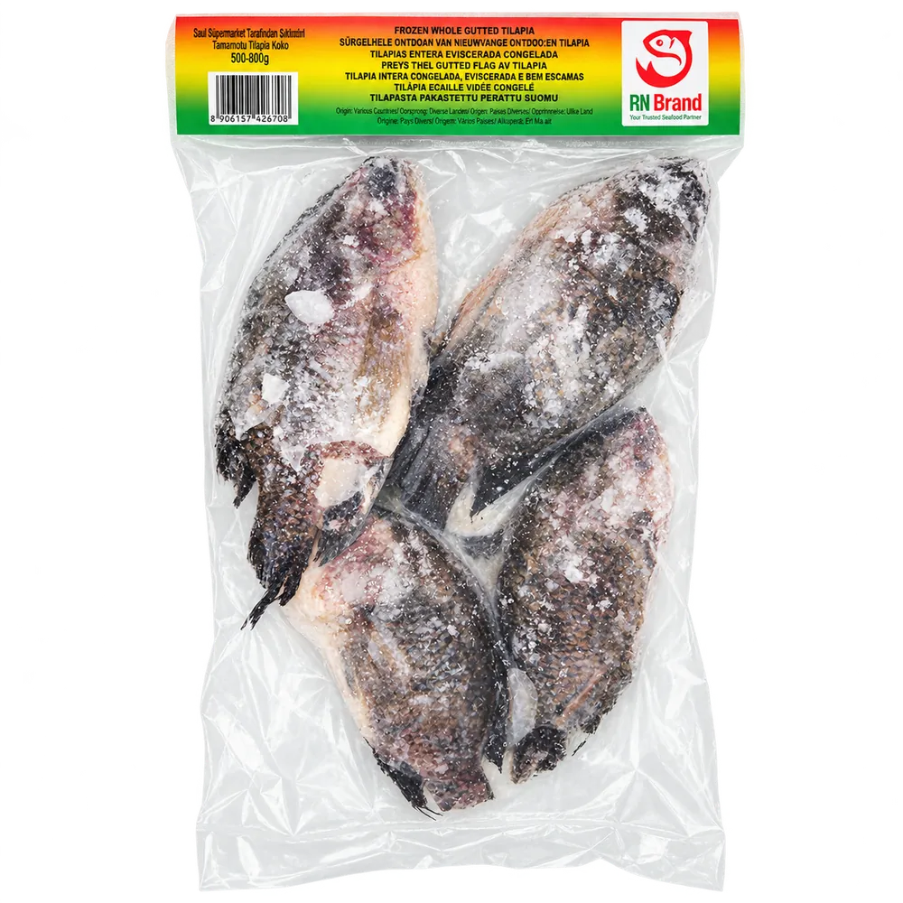 Frozen whole gutted tilapia RN Brand 2.5kg