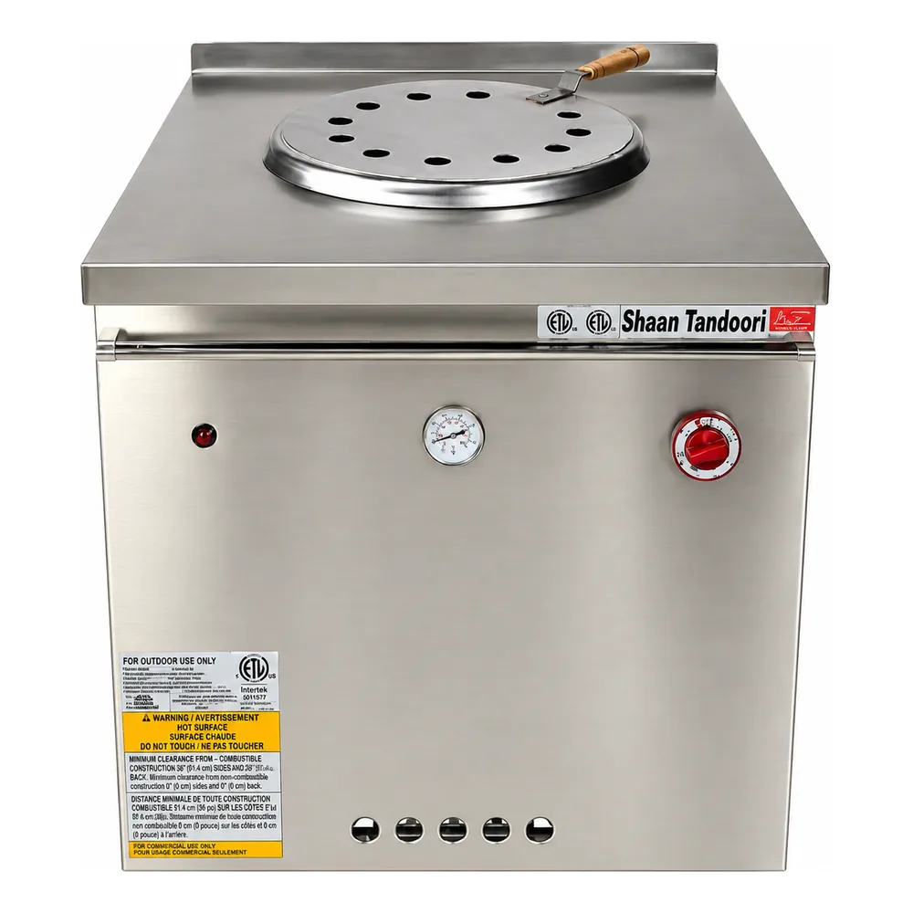 Profesjonalny piec gazowy tandoor z glinianą komorą Shaan Tandoor Clay Oven 15 kW – na gaz z butli LPG