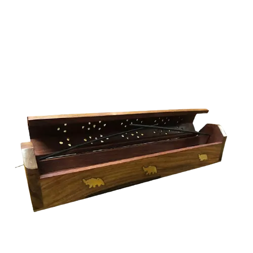 Handmade Incense Holder Box Crafted From Rosewood