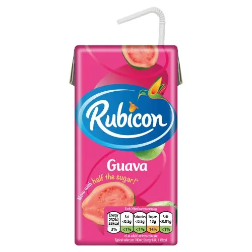 Non-Carbonated Guava Flavored Beverage Drink Rubicon 288ml
