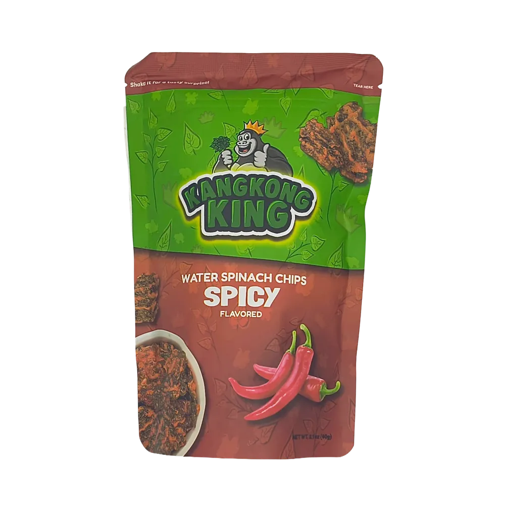 Chipsy z kangkongu o smaku pikantnym Water Spinach Chips Spicy Flavored Kangkong King 60g