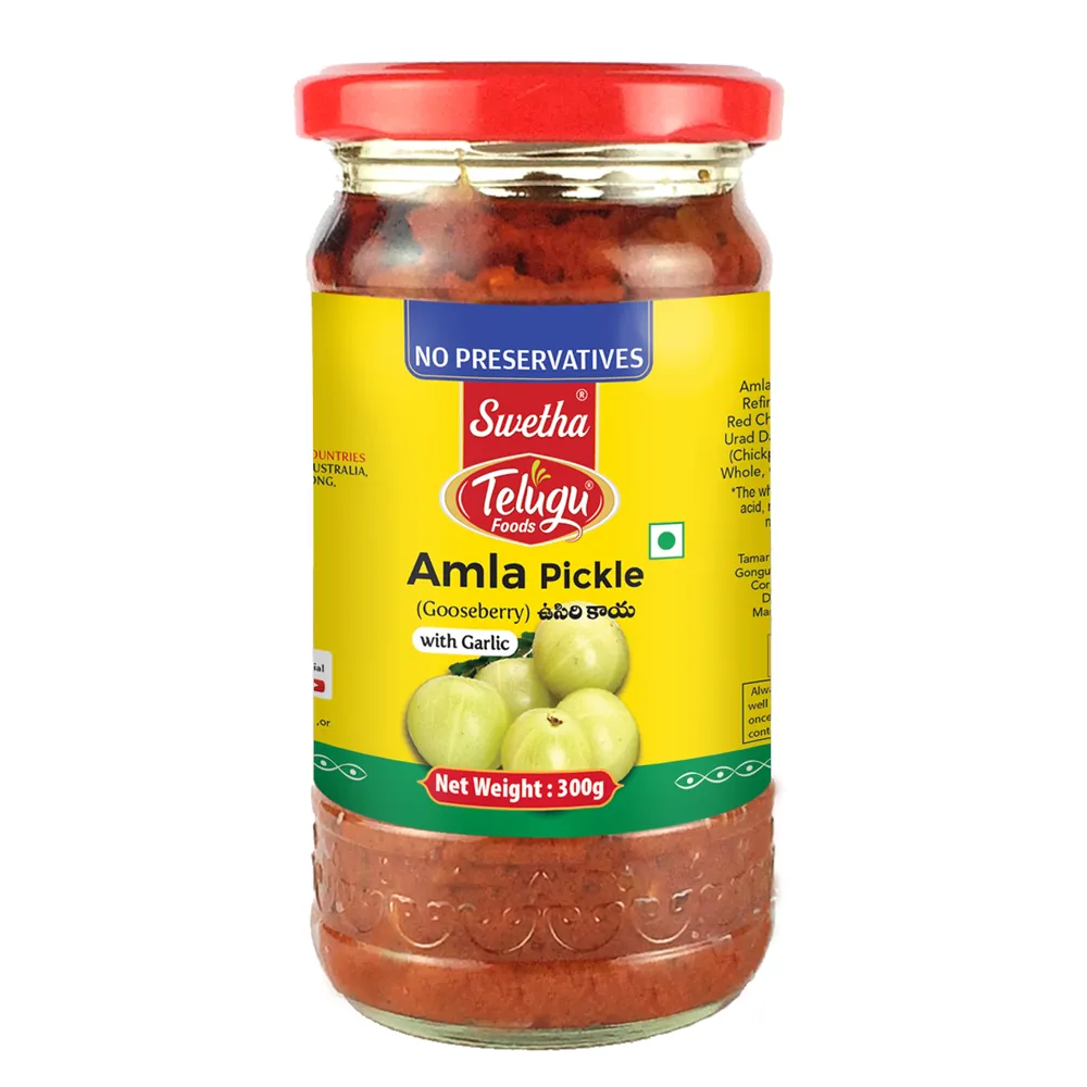 Amla Pickle with garlic Telugu Foods 300g