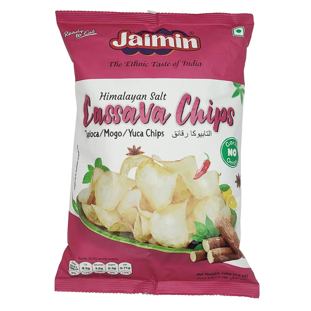 Chipsy z solą himalajską Himalayan Salt Cassava Chips Jaimin 100g